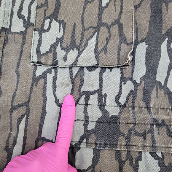 Vintage 90s Treebark Hunting Jacket Medium 24x30 Game-Pouch - Picture 12 of 16